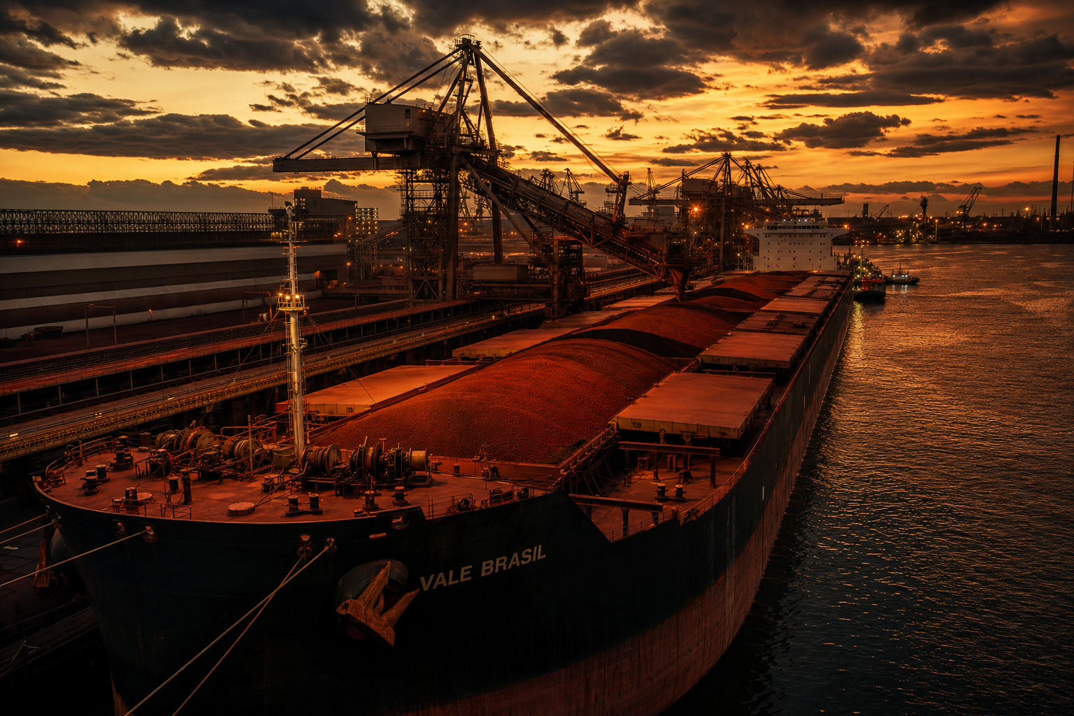 Iron ore open-pit mine — bulk cargo
